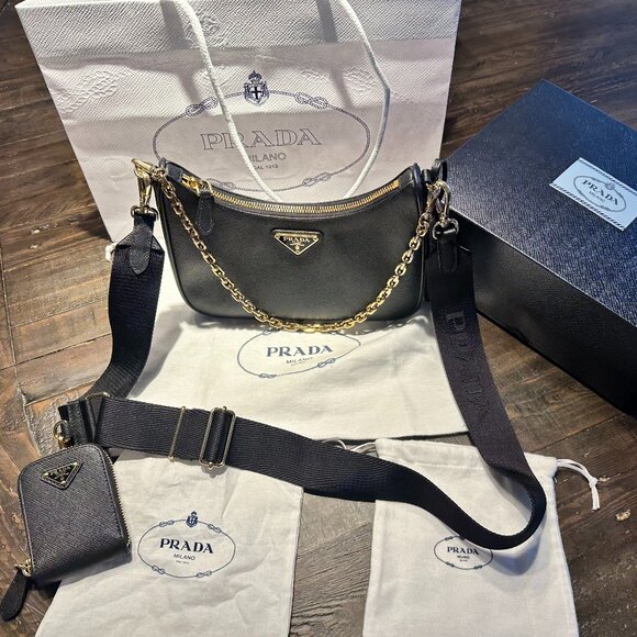 `Prada Re-Edition` Saffiano Leather Crossbody - Picture 1 of 5